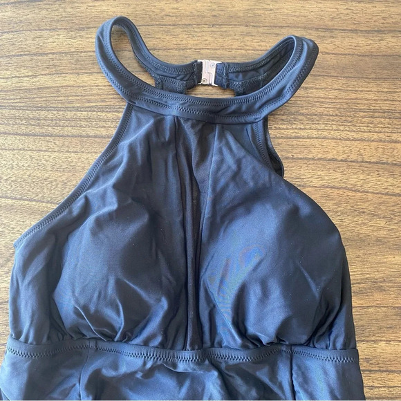 Cupshe High Neck Mesh Cutouts Black One Piece Swimsuit size 0X NEW! - Picture 4 of 6
